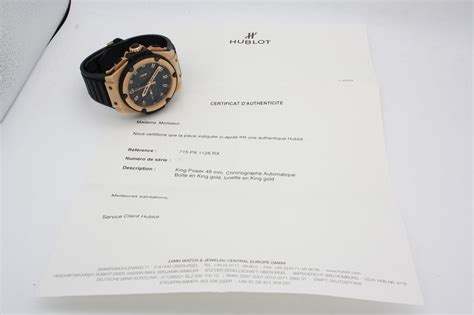 hublot certificate of authenticity|hublot watch warranty.